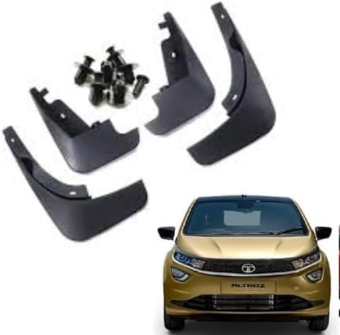 Autokaar OE Type/Box Type Car Mud Flap for Tata Altroz, Black