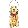 Primitives by kathy ornament wood paper wire christmas golden retriever  urban country home decor