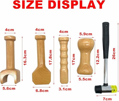 Set de 4 Martillos Quiroprácticos de Madera miniatura 7