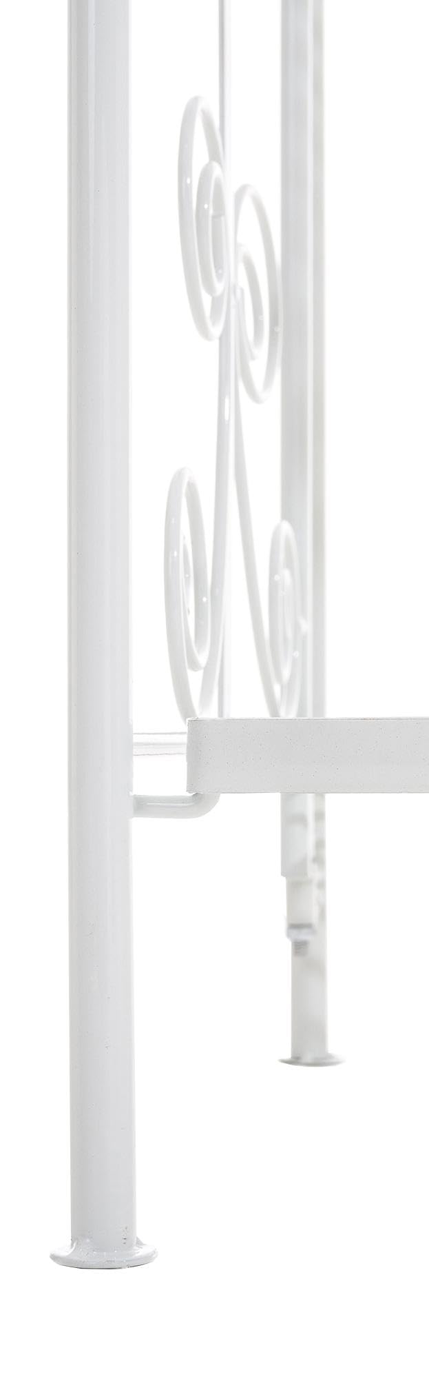 CLP Étagčre sur Pied Ciara I Étagčre métallique pour Plantes de Style campagnard I 5 étagčres Pliables, Couleur:Blanc