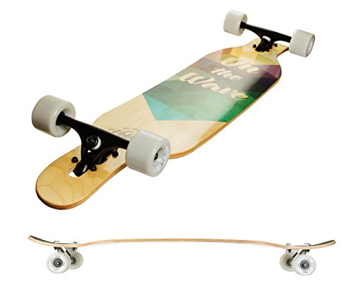VOLADOR 42inch Freeride Longboard Complete Cruiser (Drop Through Deck - Camber concave)(Cocktail) - Thumbnail 6