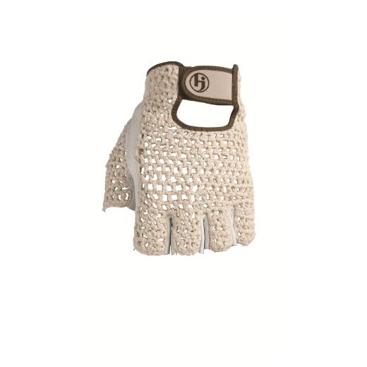 HJ Glove Women's Snow White Original Half Finger Golf Glove, Medium/Large, Left Hand