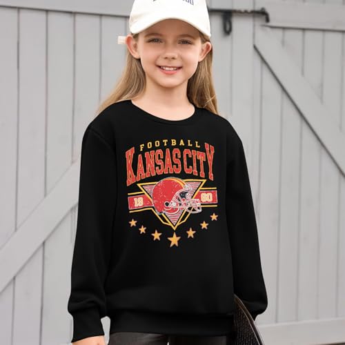 Image of Boys Girls Football Sweatshirt Vintage Bird Graphic Pullover Tops 5-14Y