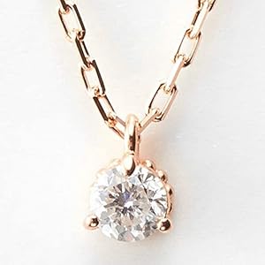 Amazon | [アガット] 《WEB限定》K18ダイヤモンドネックレス（0.05ct