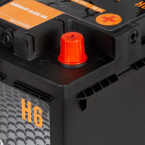 Image of Autocessking Group Size 48 Start and Stop AGM Automotive Battery, H6 Rechargeable Car Battery 12V 70Ah, 760 CCA, 120 RC