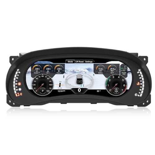 GVQXT 12.3" Digital Dash Instrument Cluster for Jeep Wrangler JK 2011-2017 Digital Cluster Instrument Speedometer Replacement Aftermarket Digital Dash Cluster