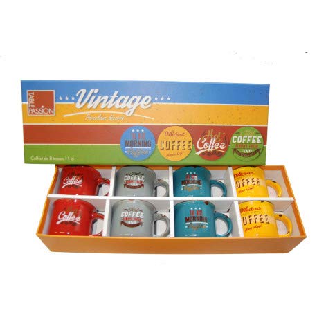 Set mit 8 Kaffeetassen, Vintage, Tisch Passion Cover