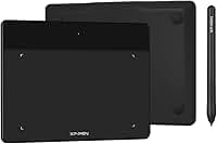 XPPen Deco Fun S Mesa Digitalizadora 15 x 10 cm, Tablet de Desenho, com Stylus, 8192 Níveis, para Mac Windows Chrome Android OSU! (Preto)