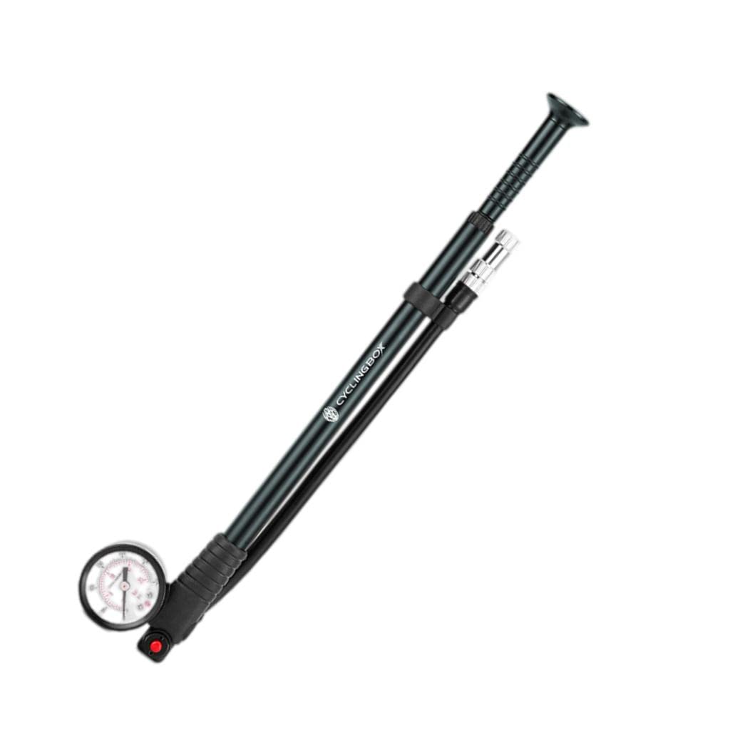 Pompe Haute Pression Mini Pompe Air Bouton Purgeur Jauge Précise sans Perte Aluminium Convient Vélos Montagne Route BMX Enfants