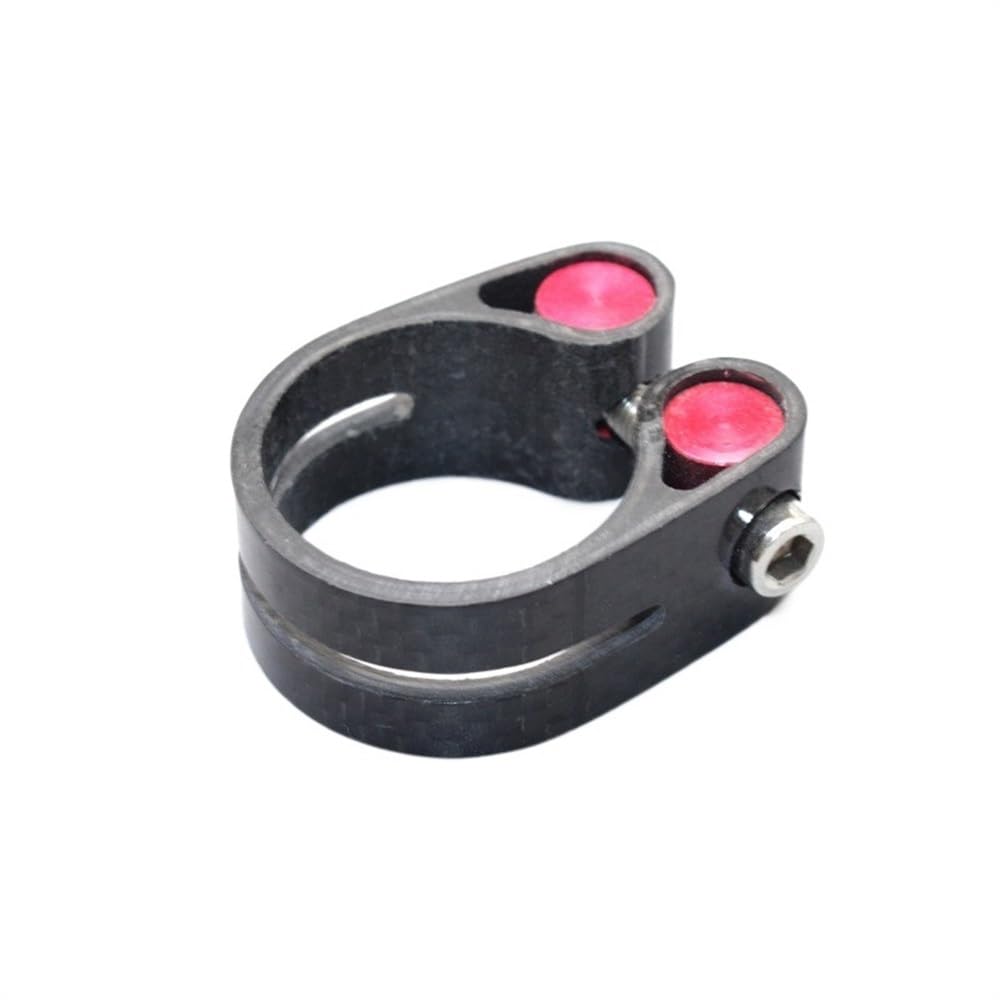 Bike Seat Clamp Bicycle Carbon Fiber Seat Post Clamp 27.2mm 30.8mm 31.6mm Locking Tube Clip Ultralight Seatpost Accessories(C 27.2mm)