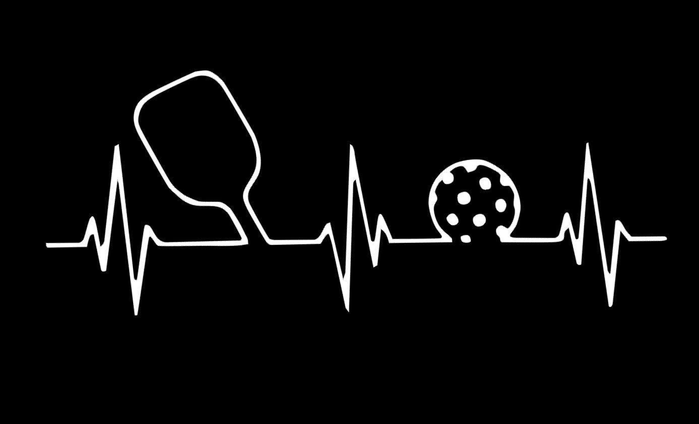 SixtyTwo24 Pickleball life line sticker - WHITE 5 Inch pickle ball decal, funny pickelball, dink, accessories supplies window paddle water bottle laptop SIX548, Small