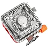 SKISUNO Estufa de Camping Portátil Plegable de Metal Resistente, Compacta y Ligera para Exteriores, Adecuado para Barbacoas, Picnics y Senderismo, Suministros para Barbacoa y Versátil
