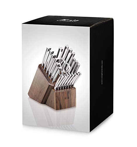 Cangshan N1 Series 1022377 23-Piece German Steel Forged Knife Block Set, Walnut Block #TOP7