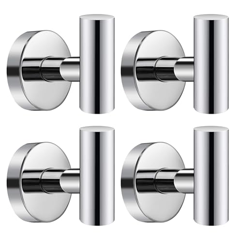 Augegel Suction Cup Hooks for Reusable, Towel Hanging Holder Stainless Chrome