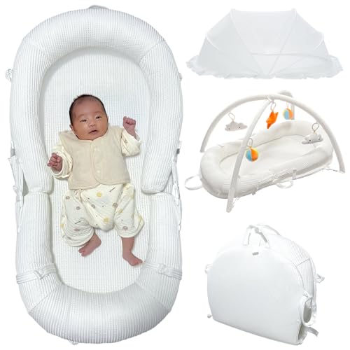 �x�b�h�C���x�b�h �Ԃ���� �V���� �Y���Q �x�r�[�x�b�h �܂肽���� �����^�� ��������t�� 3way �����g���� �Q�Ԃ�h�~ �y�� �x�r�[�x�b�h �Y���Q ����\ �g�ь^ �x�r�[�M�t�g �o�Y�j�� 24�����܂� (�z���C�g, �ᒠ�t��)