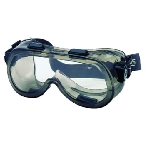 Image of MCR Safety 2410 Verdict Polyvinyl Chloride Strap Safety Goggle with Smoke Frame and Clear Anti-Fog Lens, 1-Pair