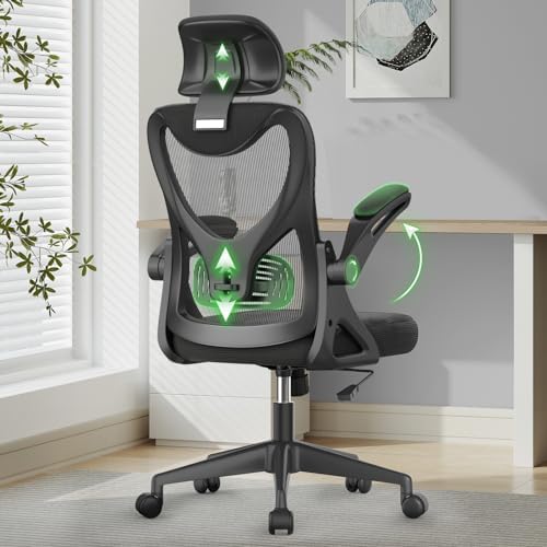 Chaise De Bureau Ergonomique SIHOO - Dossier Maille, Appuie-tête Et Accoudoirs Réglables, Noir