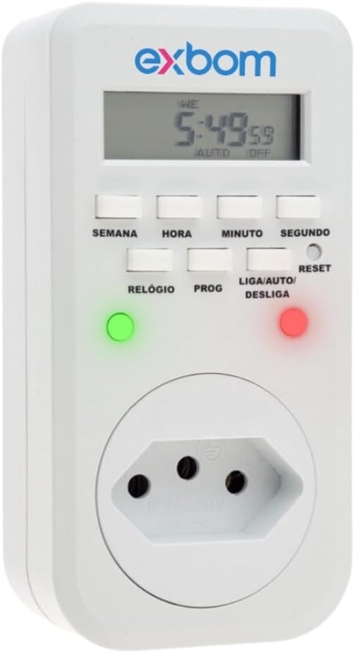 Timer Digital Lcd Programável Temporizador Tomada Bivolt 127v/220v 10A ...