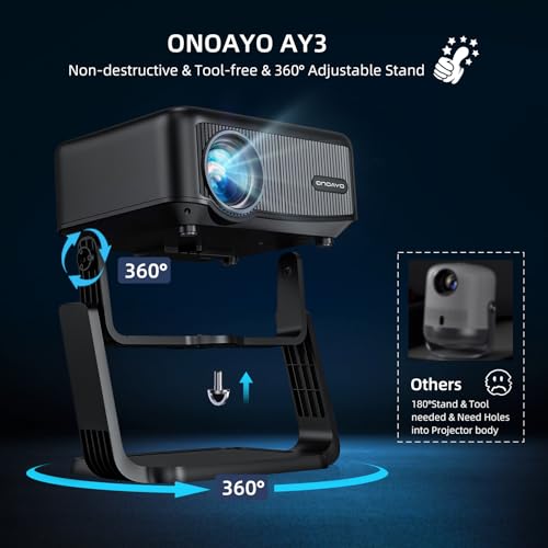Onoayo AY3 [360°Adjustable Stand] Mini Projector thumb #1