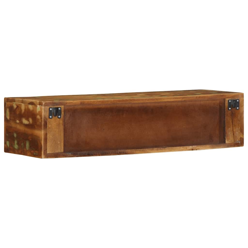 TV-Wandschrank 80x30x19 cm Massives Altholz | Wandmontierbar, Platzsparend, Reichlich Stauraum, Pflegeleicht Mit Feuchtem Tuch