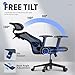 FLEXISPOT OC3 Cloud Ergonomic Office Chair High Back Mesh Swivel Computer Chair Executive Office Desk Chairs with Adjustable Lumbar Support/2D Headrest/Lockable Backrest, Foam Seat Cushion, Black