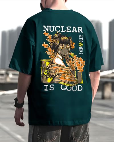 Image of Noble Monk Men's Round Neck Half Sleeve Oversized Printed Tshirt