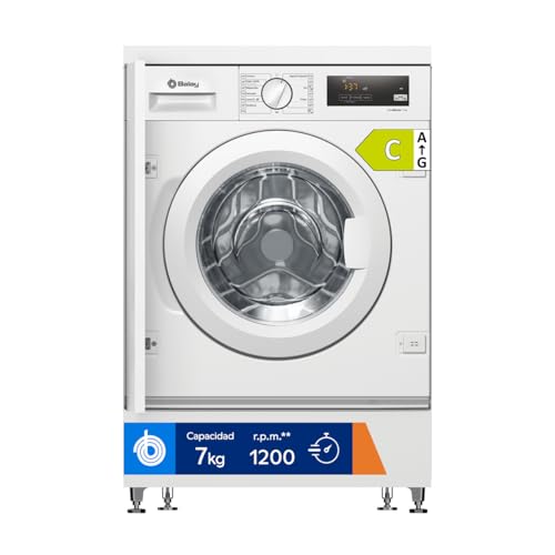 Balay - Lavadora Integrable, 60 cm, Motor ExtraSilencio, AquaControl Plus, Blanco, 3TI979B