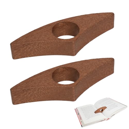Soporte Ergonómico de Páginas de Libro Hecho a Mano en Madera de Nogal - Accesorios Lectura Duraderos y Elegantes para Lectores Apasionados, Estudiantes y Profesores, Ideal para Todos los