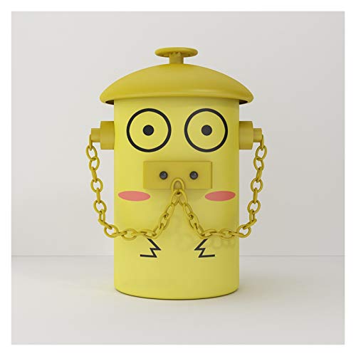 Suuim Mülleimer, kreativer Outdoor-Mülleimer, Retro-Industriestil, Klassifizierungsabfallbehälter, Eisenkunst, kommerzieller Garagenbehälter mit Deckel, 4 Farben, Abfalleimer für den Außenbereich