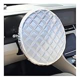 Car Steering Wheel Cover Sun Shade,Aluminum Film Car Wheel Cover for Thermal Insulation & Cooling,3-Layer Thickened Steeringwheel Covers Fits 15.75' Diameter Cars Steering Wheels (Aluminum Foil)