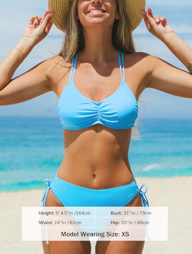 Image of CUPSHE Women's 2 Piece Bikini Set Back Braided Straps with Reversible Bottom