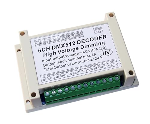 Décodeur DMX512 6 canaux AC110V-220V pour gradation haute tension de lampe à incandescence