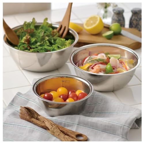 Conjunto 6 peças tigelas bowls aço inox bacia profissional