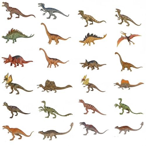 Mallexo Store Mallexo 24PCs Mini Realistic Dinosaurs Animal 24 Pieces - Image 2
