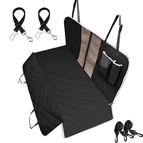 Funda de Asiento para Perros,Cubierta Asiento Coche Perro Alfombra de Asiento Coche Mascota con Ventana de Malla Visible,Impermeable Universal Funda para Perro de Coche Cubierta Asiento Coche Perro