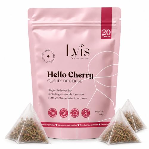 LYIS Queue de Cerises 20 Infusettes Pré-dosées | Infusion Drainante | Rétention d'Eau | Draineur Puissant | Sans Balance ni Vrac | Tisane 100% Naturelle | Favorise l'Élimination Rénale de l'Eau