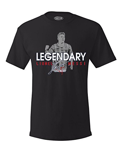 SMARTZONE Barcelona Messi Legendary Lionel Messi Mens & Youth T-Shirt (Adult Medium, Black)