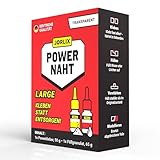 JORLIX POWERNAHT – 2K Schweissnaht Kleber Set | Large 115g | Sekundenkleber extra stark + Füllgranulat | Kunststoff, Metall, Holz, GFK & PVC uvm. | Deutsche Qualität – wasserfest & hitzebeständig