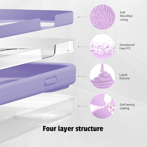 Image of LIRAMARK Liquid Silicone Soft Back Cover Case for OnePlus Nord CE 5 5G| Soft Micro-Fibre Lining Inside | Camera Protection Bump (Lavender)