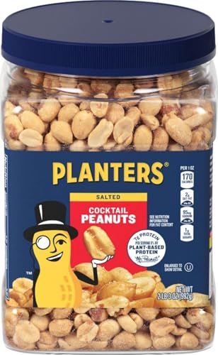 PLANTERS Salted Peanuts, Plant Based Protein...