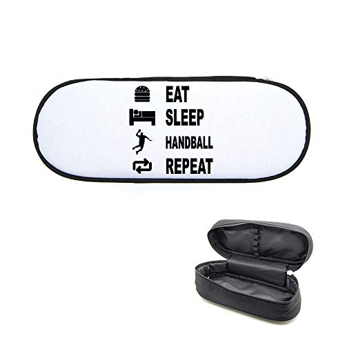 Federmäppchen, bedruckt, Eat Sleep Handball