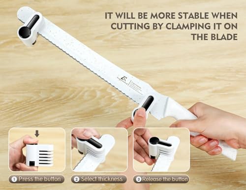 Nachschärfbares Brotmesser für selbstgebackenes Brot, 29,5 cm langes Multifunktionsmesser mit Wellenschliff… – Ansicht 7