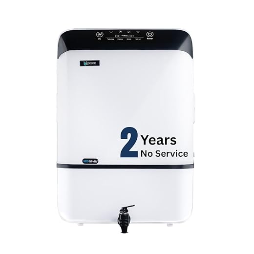Peore Neo-60 NF + UV Water Purifier with Intelli-Alert System | Retains Healthy Minerals and Saves Water | NanoFiltration Better than RO | 10L Storage (White)