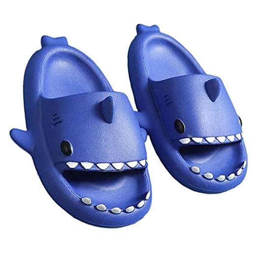 Icke-slip Soft-soled Baby Tofflor, Söta Och Roliga Tofflor, Barns Glidande Tofflor, Babybad Och Simbassänger, Blå 16cm 1pair