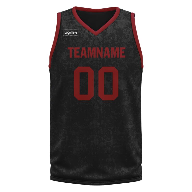 AWSOLE Custom Basketball Jersey for Men Women Sports Uniform Personalized Skull Print Name Number Logo Quick Dry Jerseys