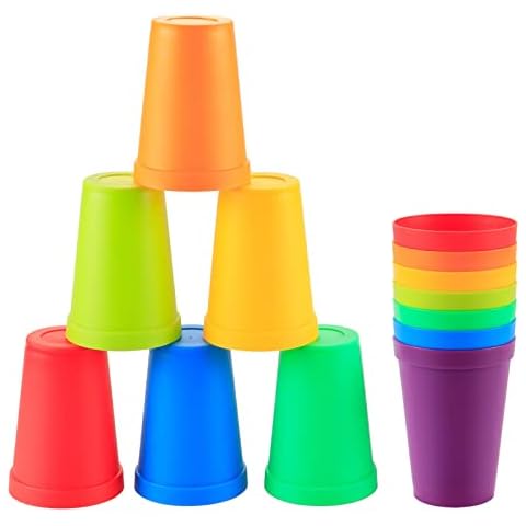 Reusable Plastic Cup, 7 Pcs Drinkware Tumblers Stacking Water Glasses Cups for Drink Party, Event, Wedding, 200 ml/6.8 oz Cover