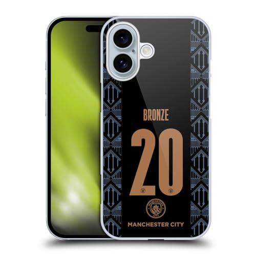 Head Case Designs Officially Licensed Manchester City Man City FC Lucy Bronze 2020/21 Women's Away Kit Group 2 Hard Back Case Compatible with Apple iPhone 16