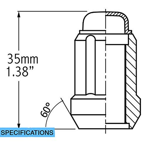 image for Wheel Accessories Parts Set of 24 Chrome 1/2 Lug Nut Kit 1.38