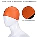PATIKIL Silicone Swim Cap, 2 Pcs Waterproof Swimming Hat Non-Slip Adult Swimming Caps for Women and Men Swim Training Racing, Orange