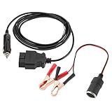 OBD II ECU del Vehículo Cable De Suministro De Energía De Emergencia De 12 V, Conector De Ahorro De Memoria OBD2 con Dos Clips Alli-Gator